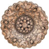 Decorative Copper Tray Hand-Engraved with Persian Artisanal Shokoh