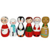 Handmade Wooden Peg Dolls - Christmas Nativity & Holiday Set 02