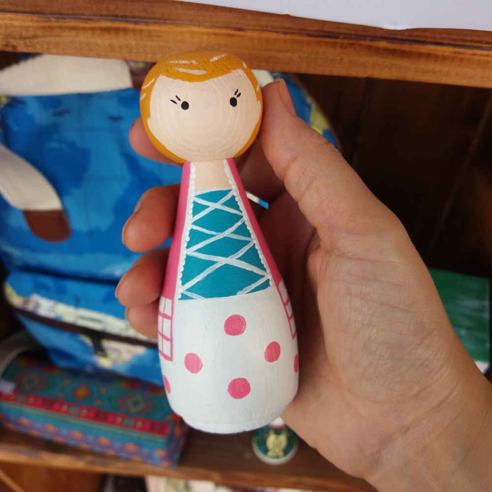 Handmade Wooden Peg Dolls – Wild West Cowboy Figurines