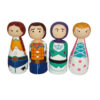 Handmade Wooden Peg Dolls - Wild West Cowboy Figurines