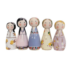 Handmade Wooden Peg Dolls – Fairy Tale & Enchanted Character Set