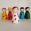 Handmade Wooden Peg Dolls - Fruity Family Whimsical Characters