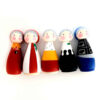 Handmade Wooden Peg Dolls - Grandma & Grandpa Family Figurines