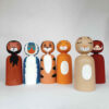 Handmade Wooden Peg Dolls - Wild Jungle Animal Collection