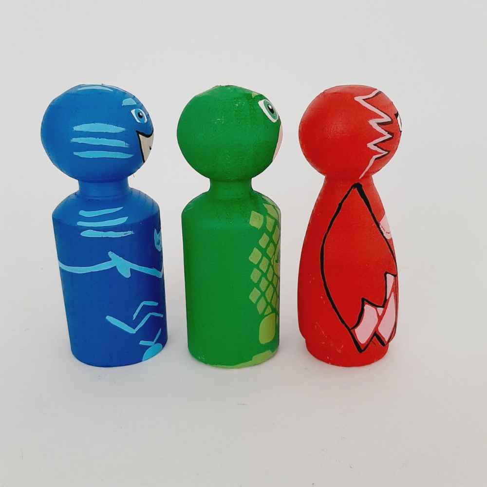 Handmade Wooden Peg Dolls – Little Heroes Real-Life Professionals