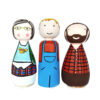 Handmade Wooden Peg Dolls - My Family Personalized Portrait Set