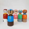 Handmade Wooden Peg Dolls - Paw Patrol Inspired Rescue Team