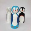 Handmade Wooden Peg Dolls - Arctic Penguin Animal Figurines