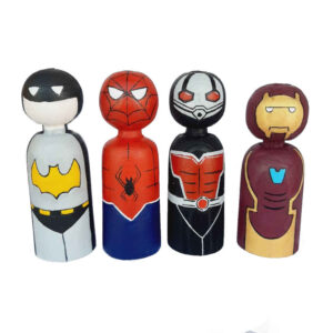Handmade Wooden Peg Dolls – Ultimate Superhero Collection 02