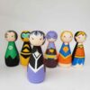 Handmade Wooden Peg Dolls - DC & Marvel Superhero Collection