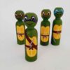 Handmade Wooden Peg Dolls - Teenage Mutant Ninja Turtles Set