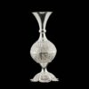 Handcrafted Decorative Persian Filigree Silver-Coated Vase, Featuring the Sana Model in a Bottle Silhouette with Floral Design