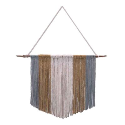 Handmade Macramé Wall Hanging Tapestry, Boho Winter-Themed Wall Decor
