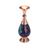 Decorative Copper Vase Hand-Painted with Persian Minakari Enamel, Featuring a Luxurious Floral Design for High-End Decor