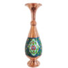 Decorative Copper Vase Hand-Painted with Persian Minakari Enamel, Featuring the Mes Floral Design for a Classic Home Look