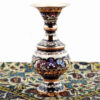 Decorative Copper Vase Hand-Painted with Persian Minakari Enamel, Featuring the Yavar Floral Design for a Luxurious Accent