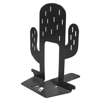 Cactus Design Metal Art Bookend – Great for Boho-Style Spaces