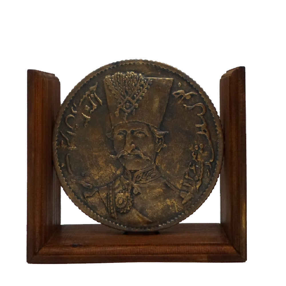 Ghajari Coin Wooden Sculpture Bookend – Ideal for Cultural Décor