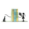 Girl & Dog Design Persian Metal Art Bookend – Suitable for Gift Ideas