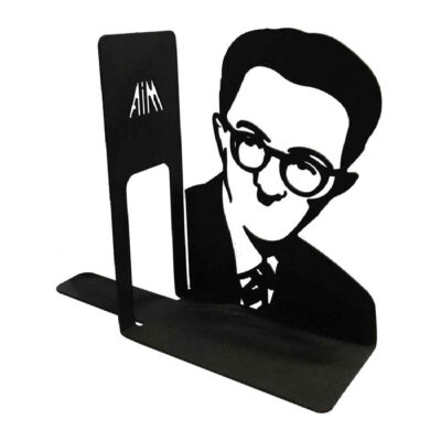 Sadegh Hedayat Portrait Persian Metal Art Bookend – Perfect for Literary Corners