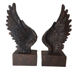 Wings Design Polyester Sculpture Bookend – Suitable for Modern Interiors