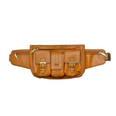 Real Leather Fanny Pack with Adjustable Belt for Men - Great for Travel & Outdoor Use