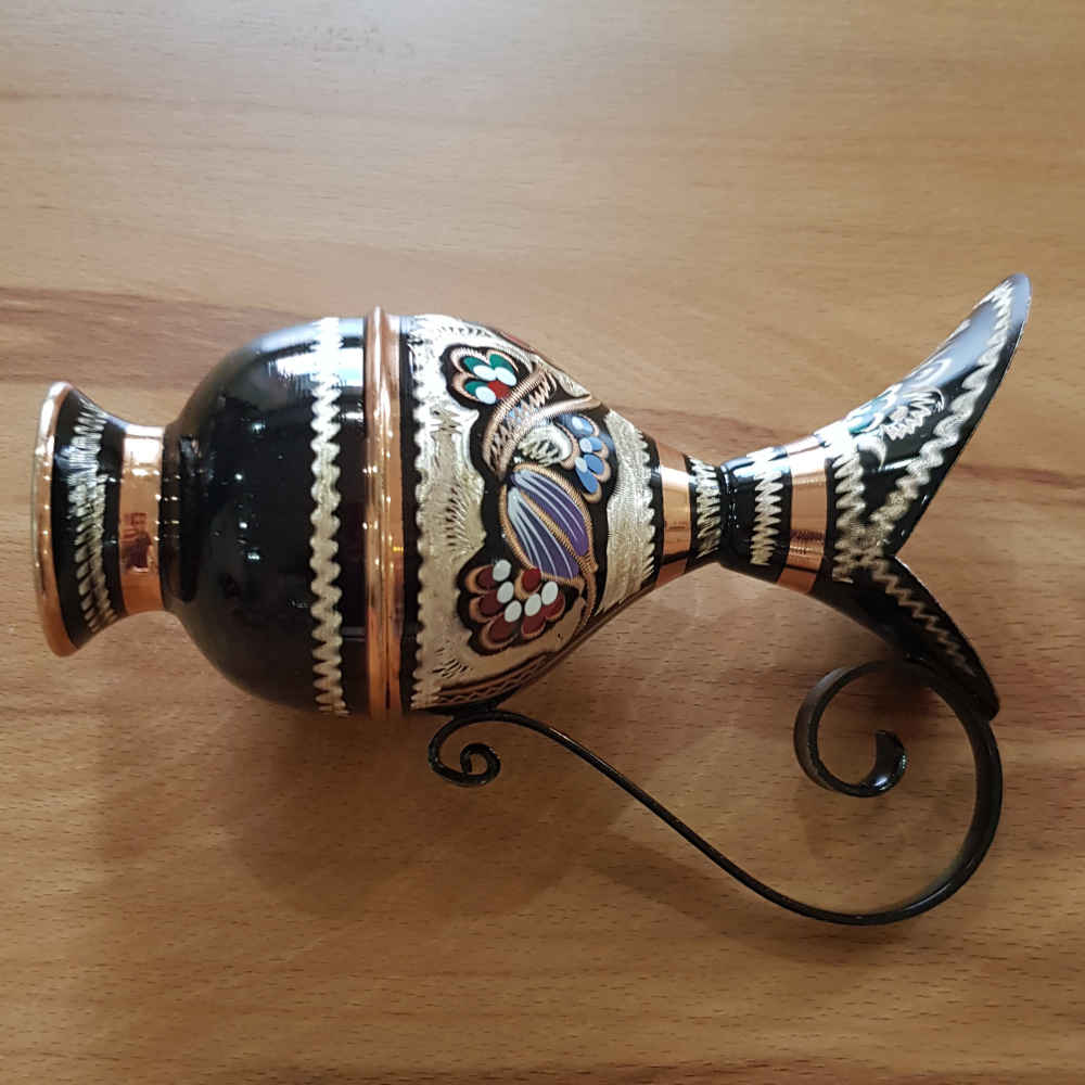 Decorative Pitcher Handcrafted With Persian Minakari Enamel Zaman
