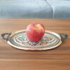 Decorative Copper Tray Hand-Engraved & Hammered with Persian Artisanal Soha
