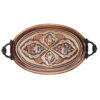 Decorative Copper Tray Hand-Engraved & Hammered with Persian Artisanal Soha
