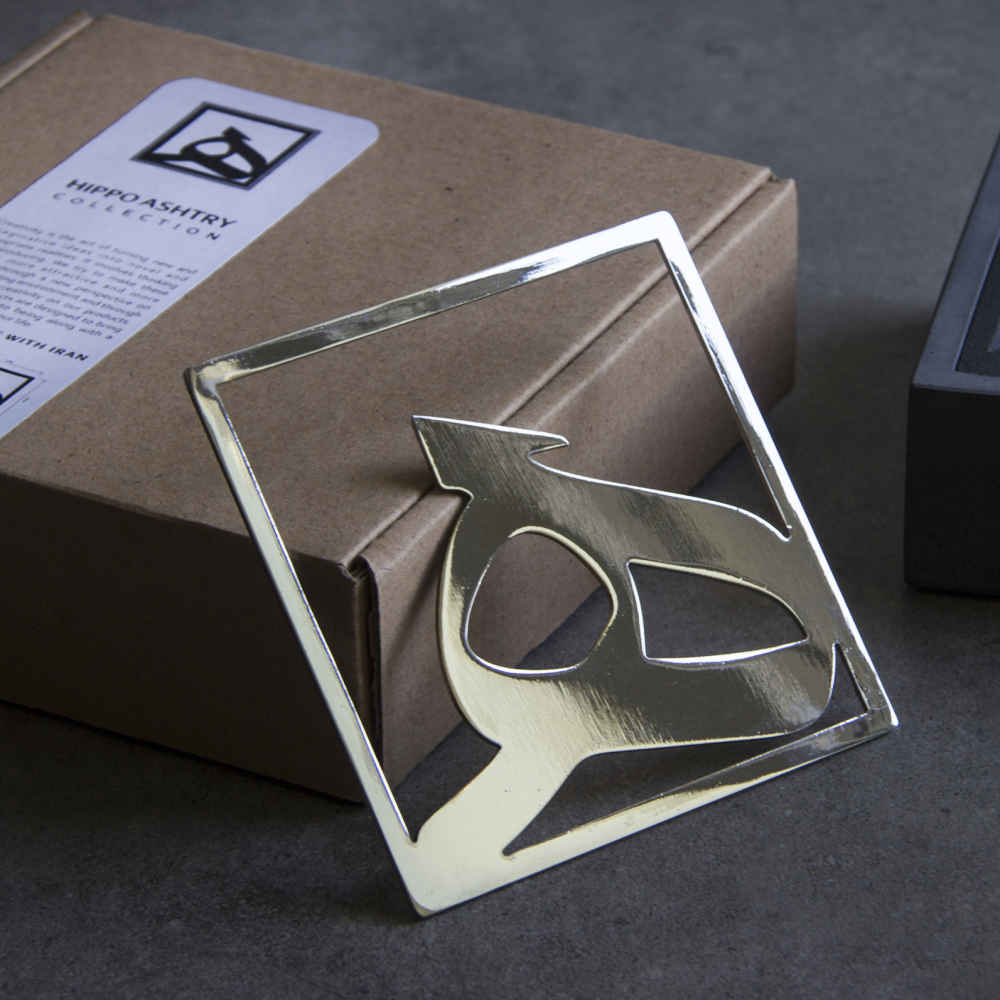 Persian Cement Ashtray – Modern Calligraphy Design He