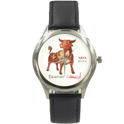 Artistic Persian Zodiac Pattern Wristwatch – Ordibehesht