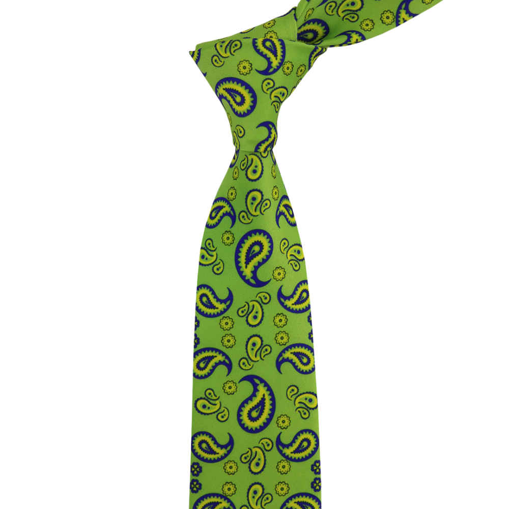 Men’s Necktie – Persian Inspired Artistic Elegance Paisley in Green