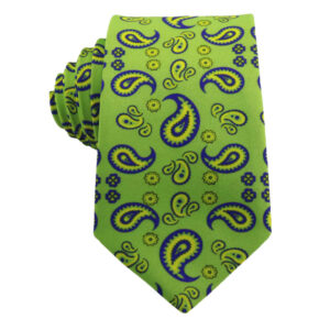 Men’s Necktie – Persian Inspired Artistic Elegance Paisley in Green