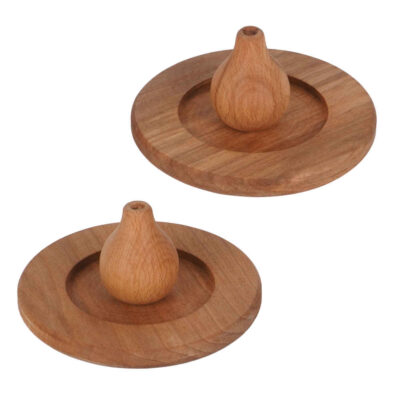 Wooden Incense Holder Round Model Laleh Set of 2