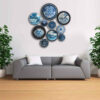 Set of 10 Hand-Painted Decorative Pottery Wall Plate