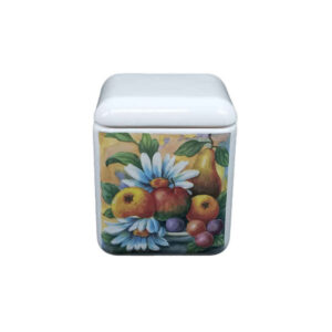 Ceramic Canister Set – Ideal for Kitchen Storage & Organization, Fruits (3x)