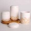 Ceramic Canister Set - Stylish Storage for Coffee, Tea, & More (3x)