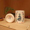 Ceramic Canister Set - Ideal for Kitchen Storage & Organization, Rabbits (3x)