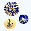 Set of 3 Hand-Painted Decorative Pottery Wall Plate Khat