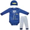 Set of 3 Newborn Baby Clothes Model Captain