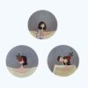 Set of 3 Hand-Painted Decorative Pottery Wall Plate Love's Portrait