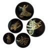 Set of 5 Hand-Painted Decorative Pottery Wall Plate Eshgh