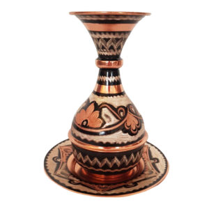 Decorative Copper Vase Hand-Painted with Persian Minakari Enamel, Featuring the Helen Floral Design for a Sophisticated Touch