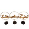 Set of 3 Realistic Sparrow Figurines - Lifelike Bird Sculptures