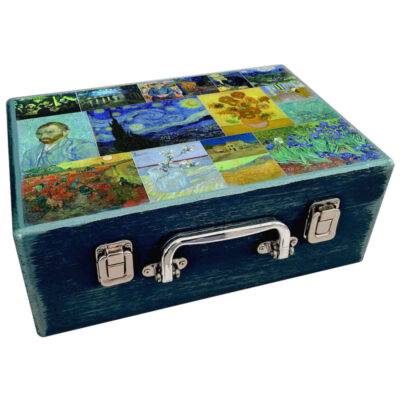 Wooden Box for Gift Giving with Persian Inspired Pattern Van Gogh