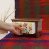 Handcrafted 1 Ceramic Drawers Chest with Wooden Box - Flowers