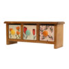 Handcrafted 3 Ceramic Drawers Chest with Wooden Box