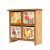 Handcrafted 4 Ceramic Drawers Chest with Wooden Box