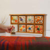 Handcrafted 8 Ceramic Drawers Chest with Wooden Box