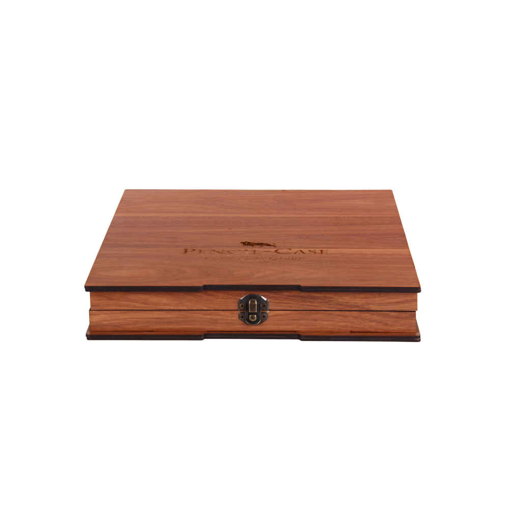 Wooden 60-Color Pencil Case with Drawer – Karno Series for Artists